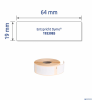 Etykiety na rolce, etykiety foliowe 19 x 64 mm, etykiety do termodruku, białe etykiety wodoodporne, etykiety na znaki BHP, 450 e